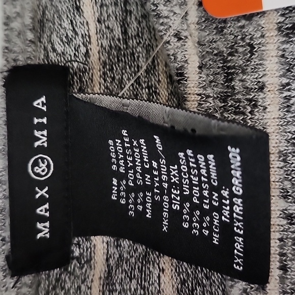 Max and Mia cozy Heather gray twist front tunic size xxL - Picture 5 of 5